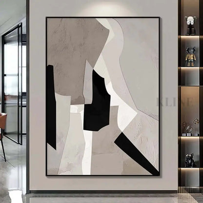 Brown Beige White Textured Wall Art - Hand Painting