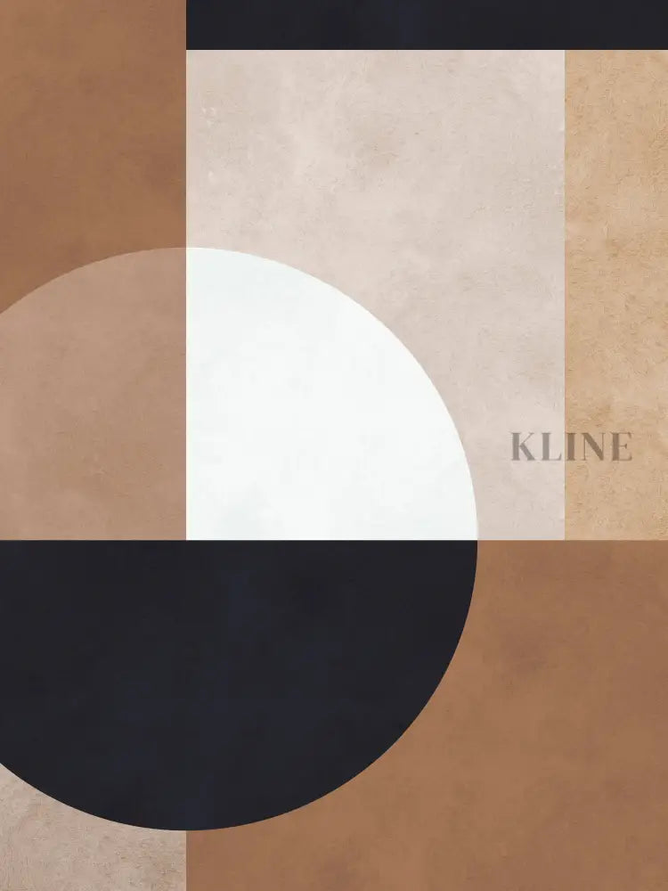 Brown Geometry 1 - Hand Painting 