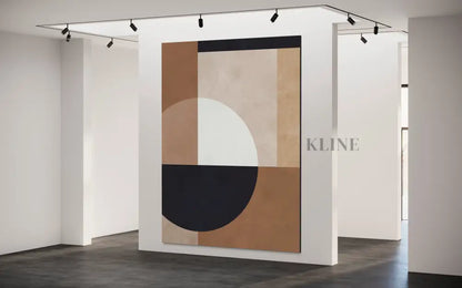 Brown Geometry 1 - Hand Painting