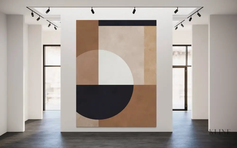 Brown Geometry 1 - Hand Painting