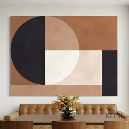Brown Geometry 2 - Hand Painting