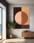 Brown Geometry 3 - Hand Painting