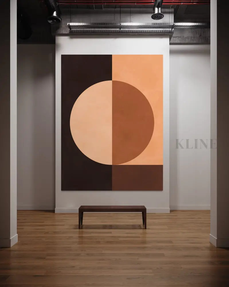 Brown Geometry 3 - Hand Painting