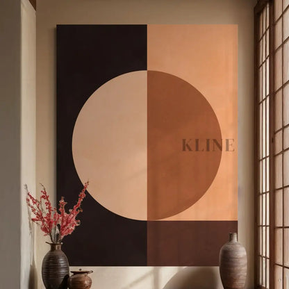 Brown Geometry 3 - Hand Painting