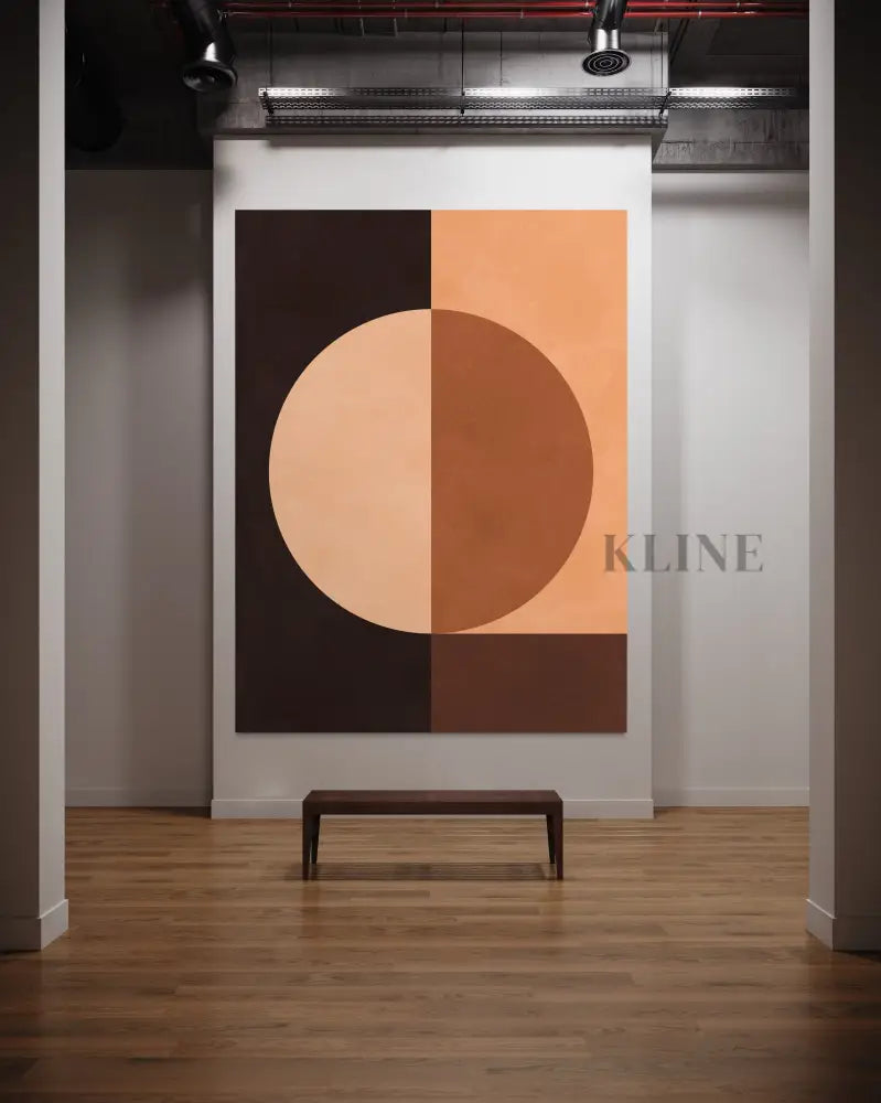 Brown Geometry 3 - Hand Painting