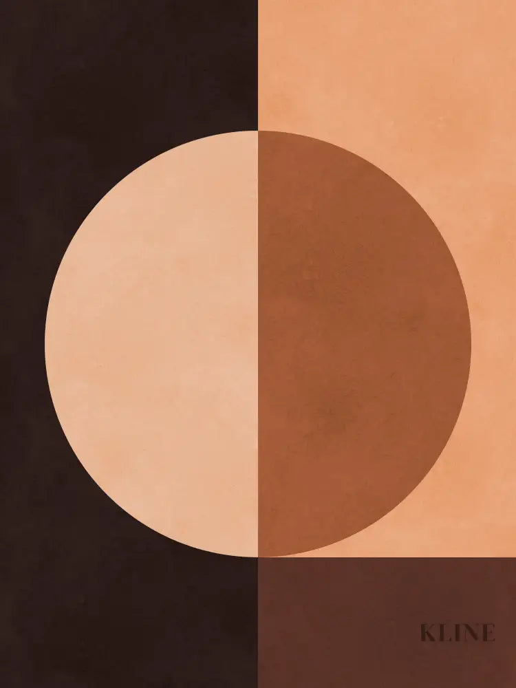 Brown Geometry 3 - Hand Painting 