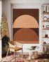 Brown Geometry 4 - Hand Painting