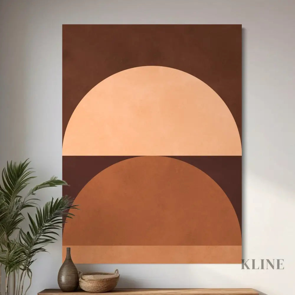 Brown Geometry 4 - Hand Painting