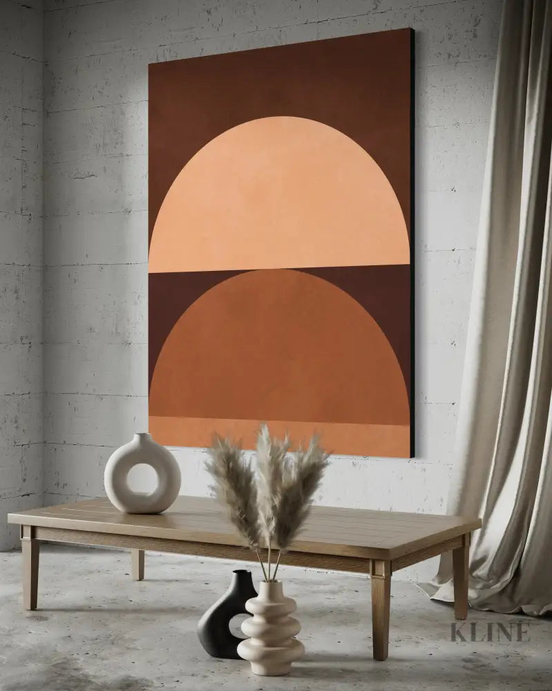 Brown Geometry 4 - Hand Painting 