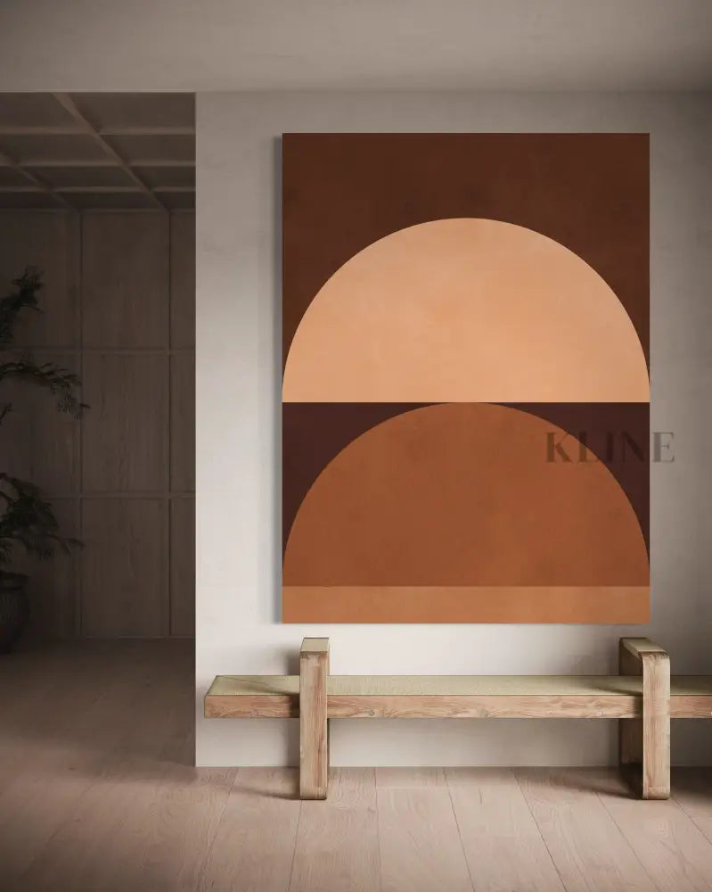 Brown Geometry 4 - Hand Painting 