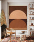 Brown Geometry 4 - Hand Painting