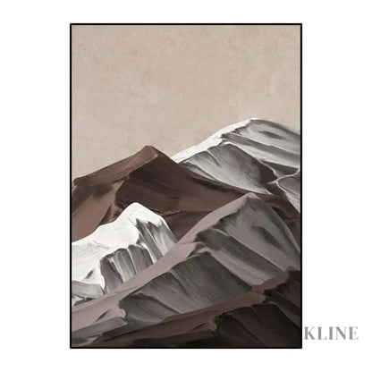 Brown Mountain Textured Painting - Hand Painting