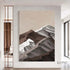 Brown Mountain Textured Painting - Hand Painting