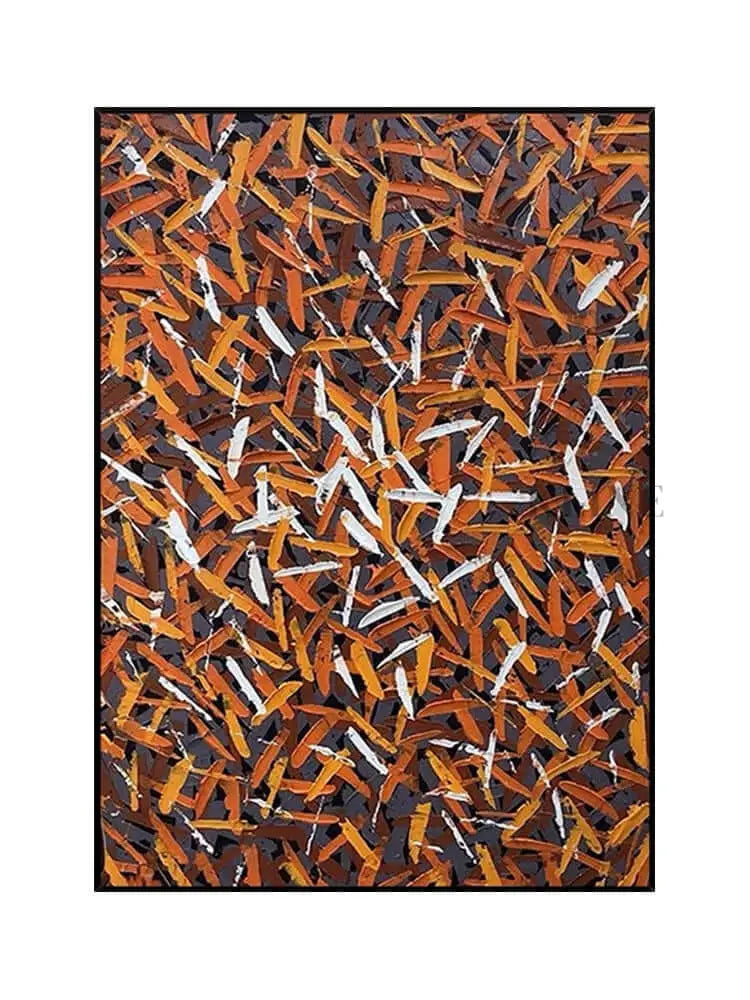 Brown Orange Messed Up Texture - Hand Painting