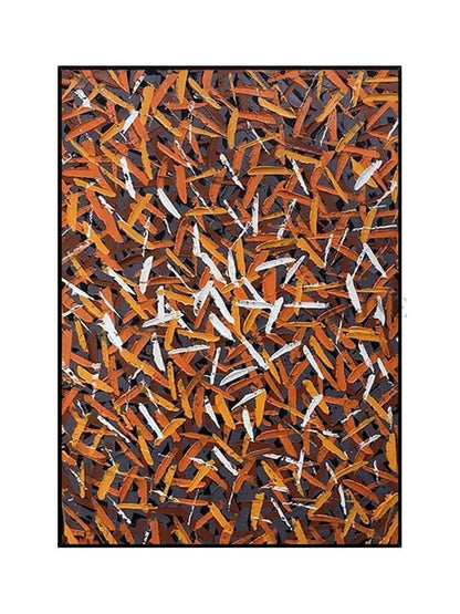Brown Orange Messed Up Texture - Hand Painting