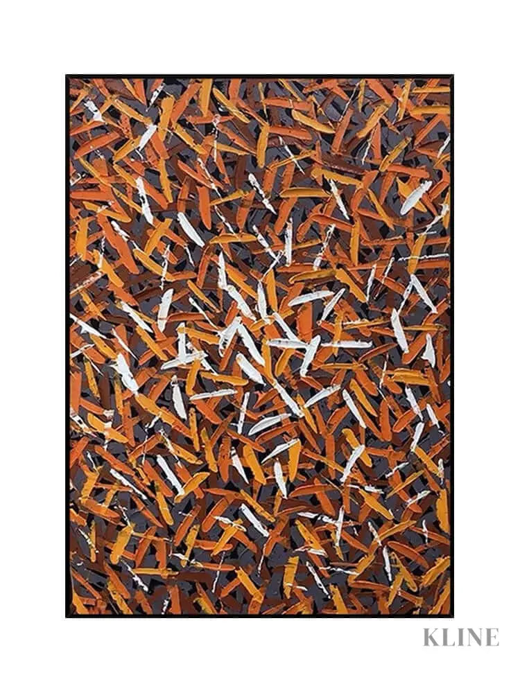 Brown Orange Messed Up Texture - Hand Painting 