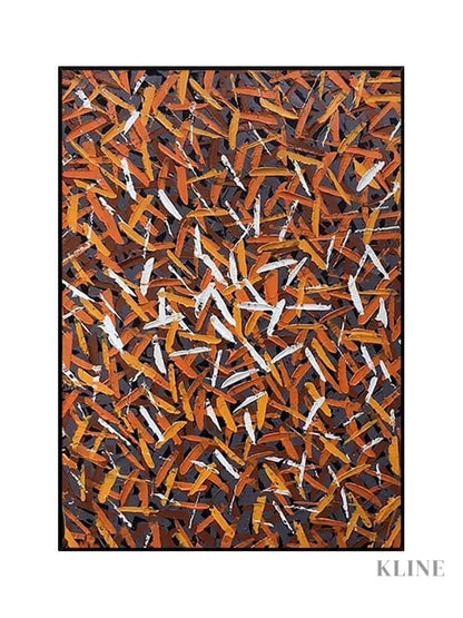 Brown Orange Messed Up Texture - Hand Painting