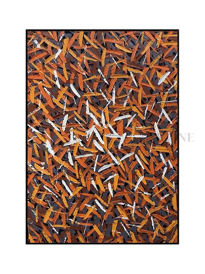 Brown Orange Messed Up Texture - Hand Painting