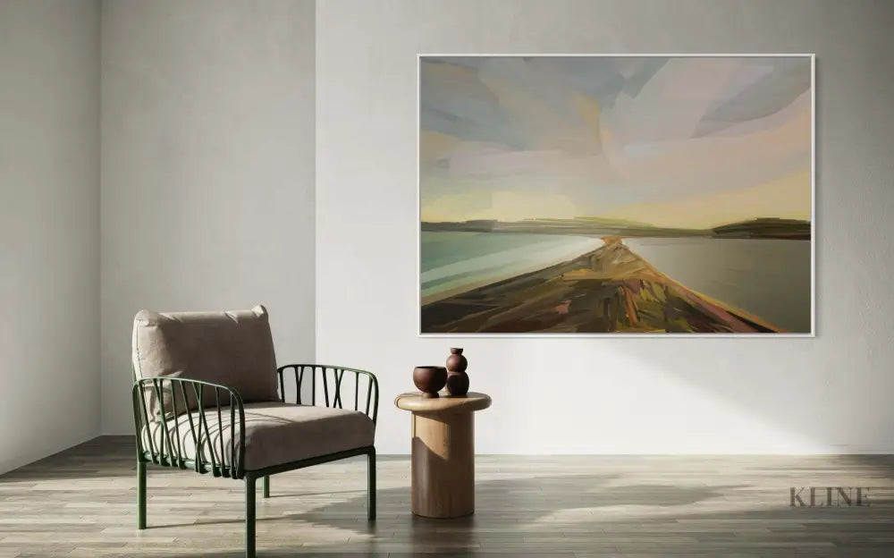 Brunny Island Neck - Hand Painting Pinturas del atardecer