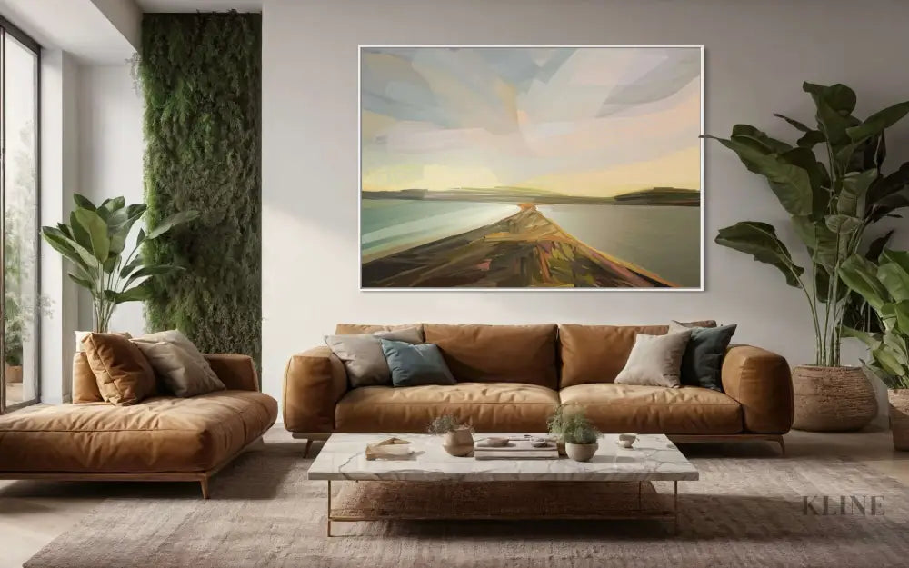 Brunny Island Neck - Hand Painting Pinturas del atardecer