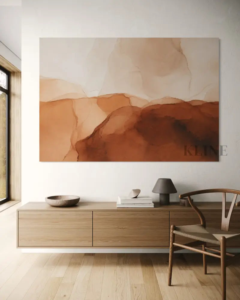 Burnt Siena - Hand Painting Vertical Wall Art & Paintings