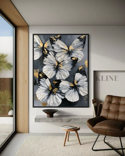 Butterflies in Moonlight - Hand Painting
