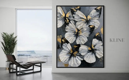 Butterflies in Moonlight - Hand Painting