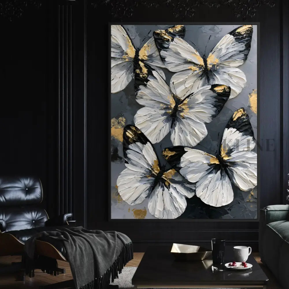 Butterflies in Moonlight - Hand Painting