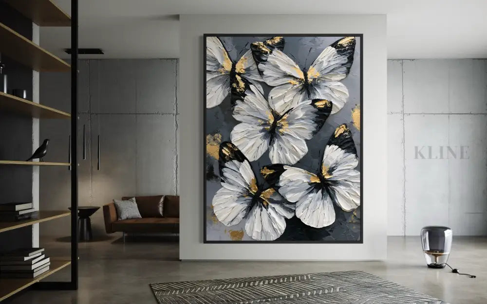 Butterflies in Moonlight - Hand Painting