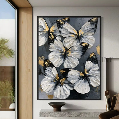 Butterflies in Moonlight - Hand Painting
