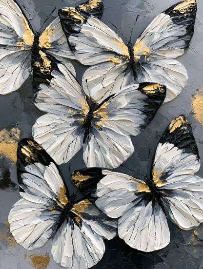Butterflies in Moonlight - Hand Painting