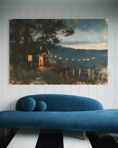 Cabin at Dusk - Hand Painting