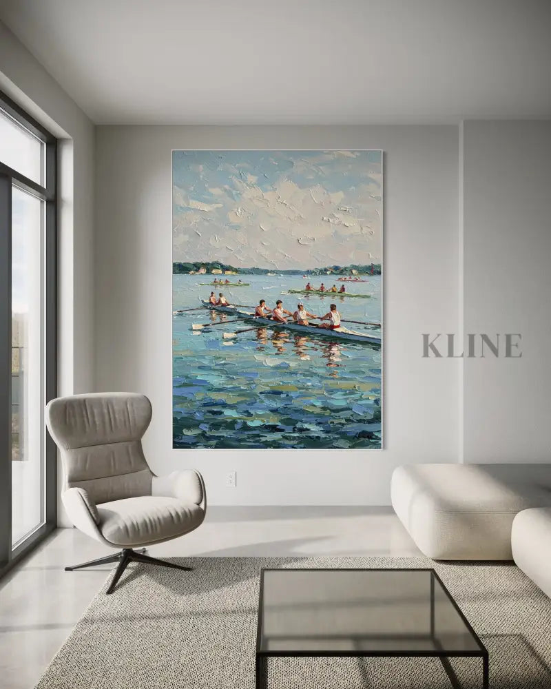 Cadence Over Water - Hand Painting لوحات المناظر البحرية