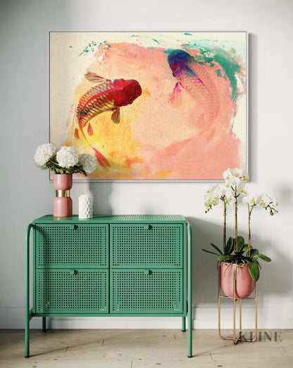 Canvas Koi - Hand Painting