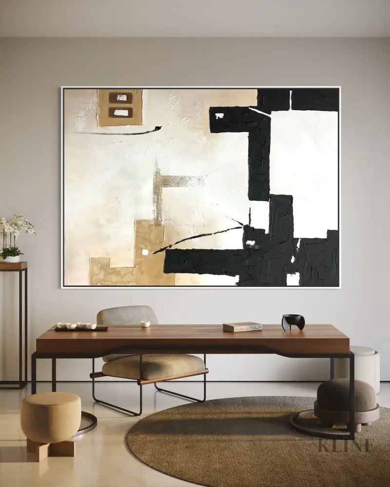 Canvas of Contrast - Hand Painting