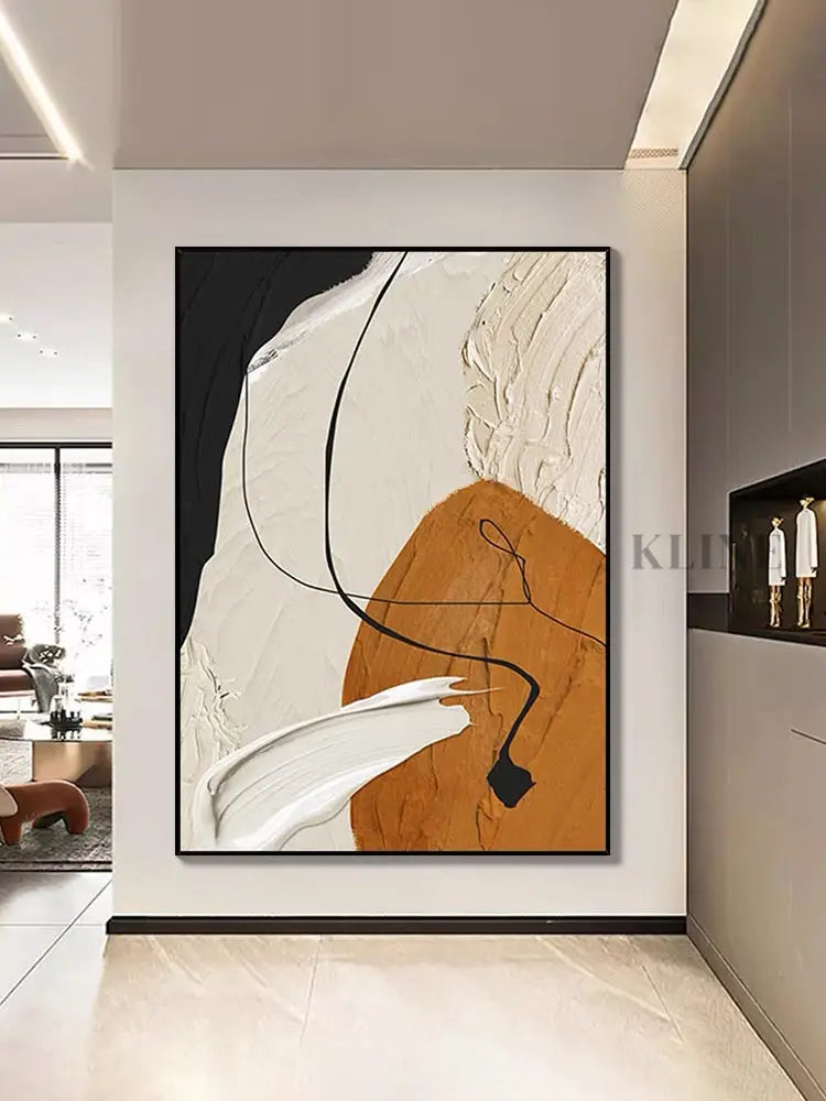 Caramel and Orange - Hand Painting 