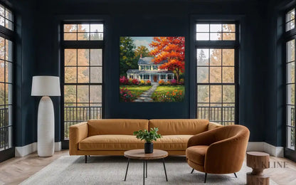 Cascade in Vermont - Hand Painting