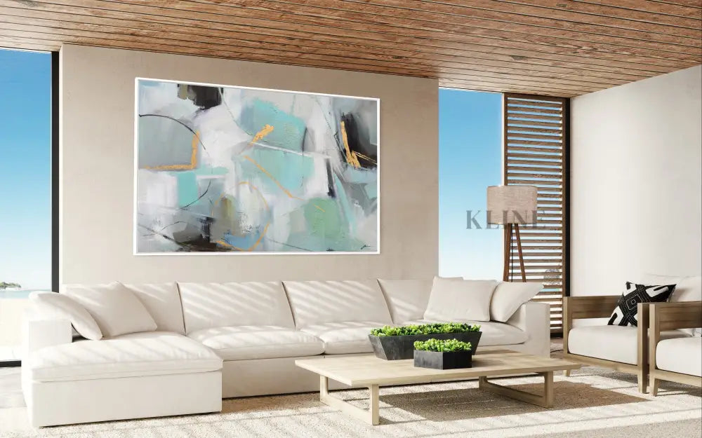 Celestine - Hand Painting Art mural de salon