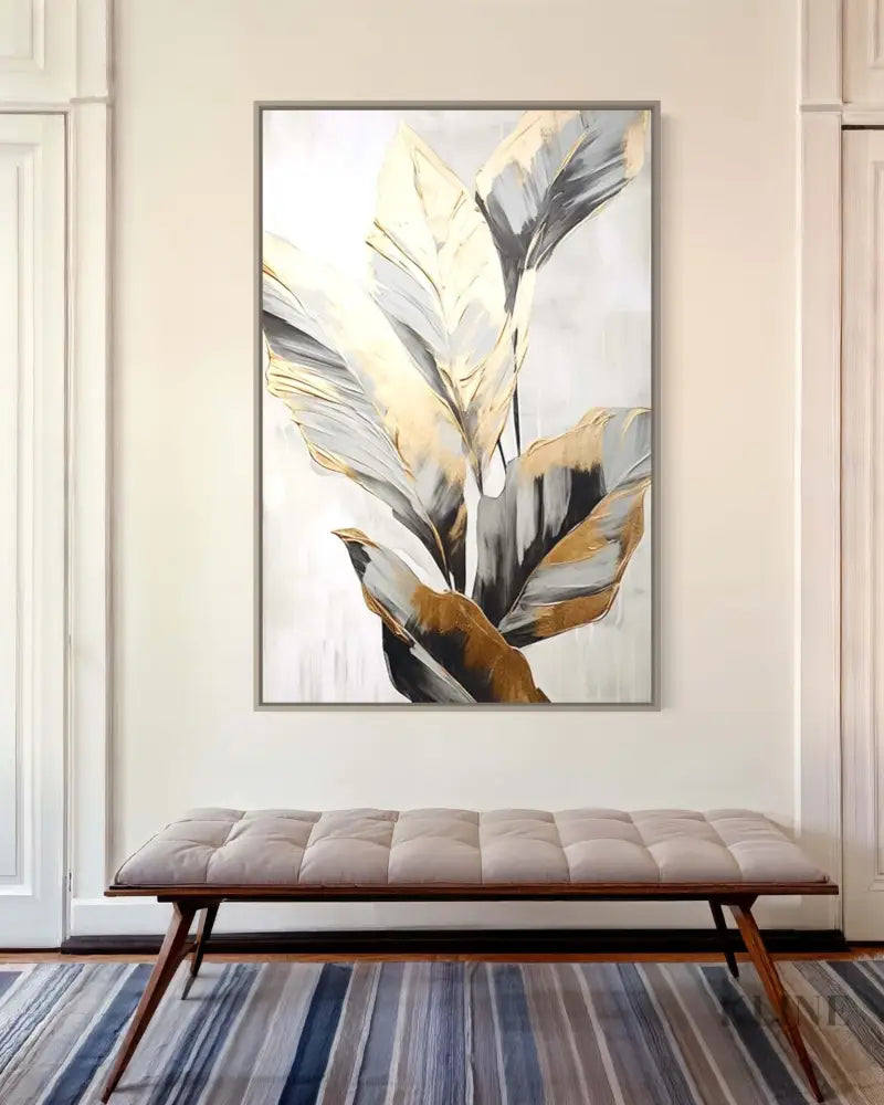 Changing Leaf 1 - Hand Painting Blumen-Wand-Kunst