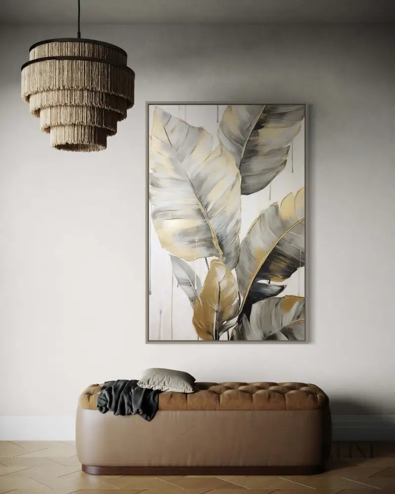 Changing Leaf 3 - Hand Painting Luxury Wall Art