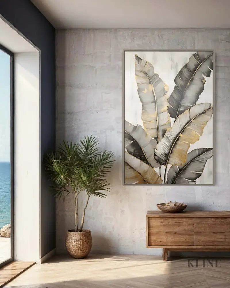 Changing Leaf 4 - Hand Painting Luxury Wall Art