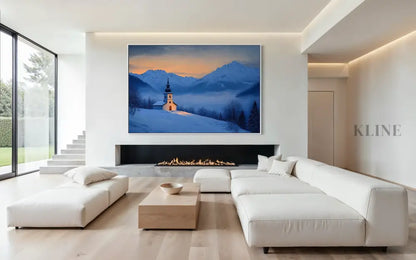 Chapel of the Blue Hour - Hand Painting