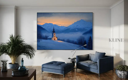 Chapel of the Blue Hour - Hand Painting