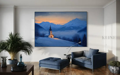 Chapel of the Blue Hour - Hand Painting
