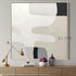 Hand-painted abstract wall art, modern design in neutral tones by Kline Collective, ready to hang.