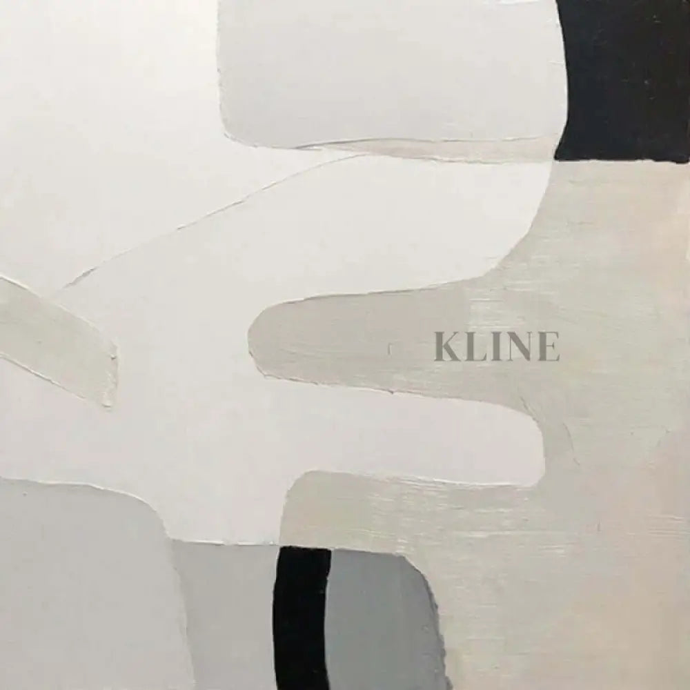 Cheers 2 Custom Size hand-painted abstract wall art by Kline Collective, showcasing soothing shades of white and gray. Arte de la pared del comedor