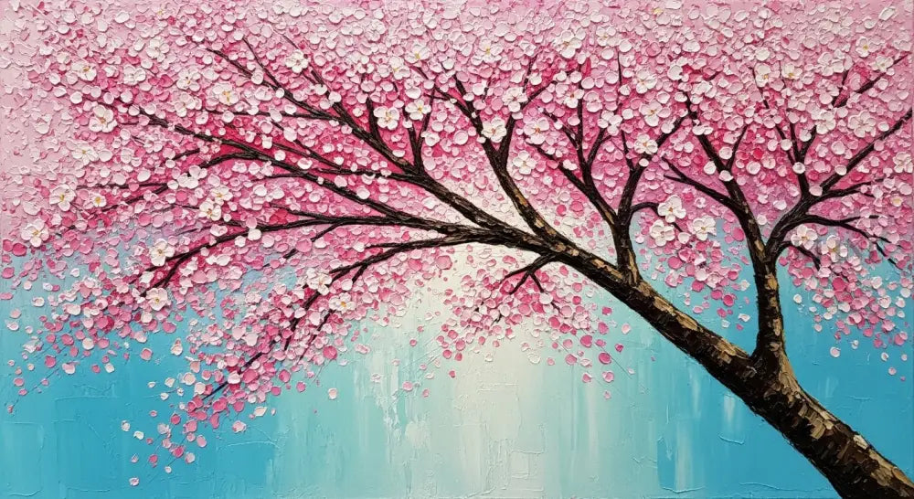 Cherry Blossoms Painting - Hand Painting