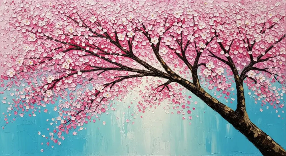 Cherry Blossoms Painting - Hand Painting