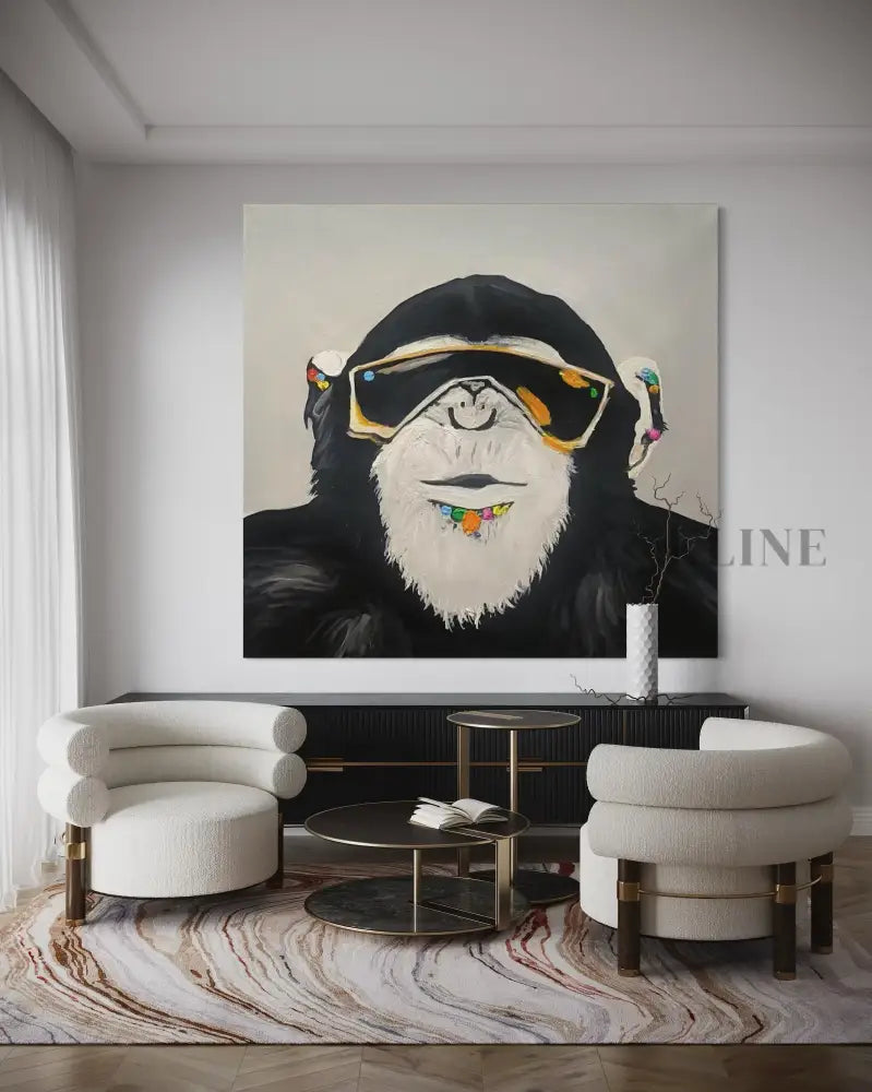 Chill Like a Chimp - Hand Painting 