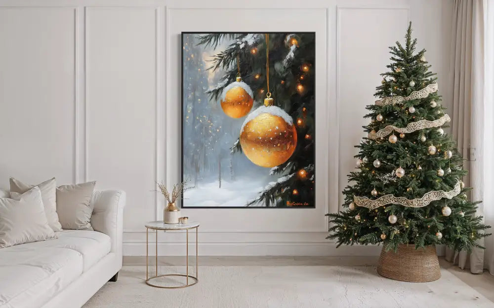 Christmas Glow in the Pines - Hand Painting